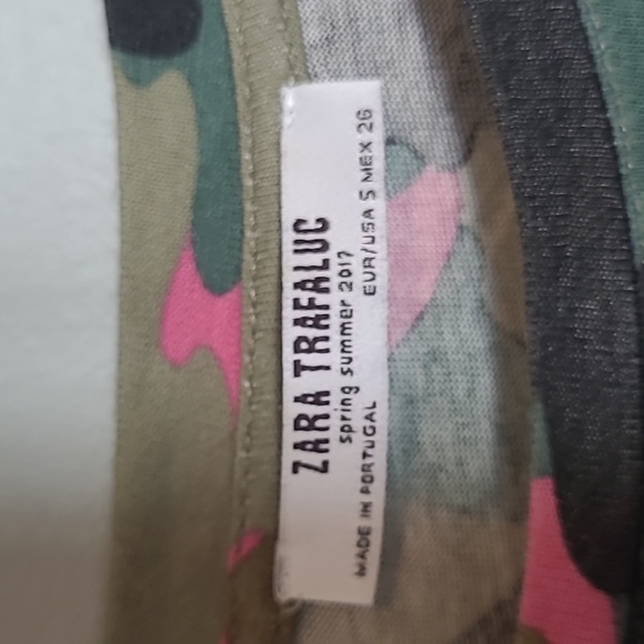 Zara Trf oversized camouflage t-shirt.small - Picture 2 of 2